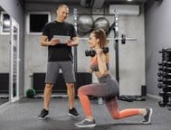 Personal Trainer and Client Personal Trainer and Client